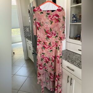 Jessica Howard Floral Pink high low Dress